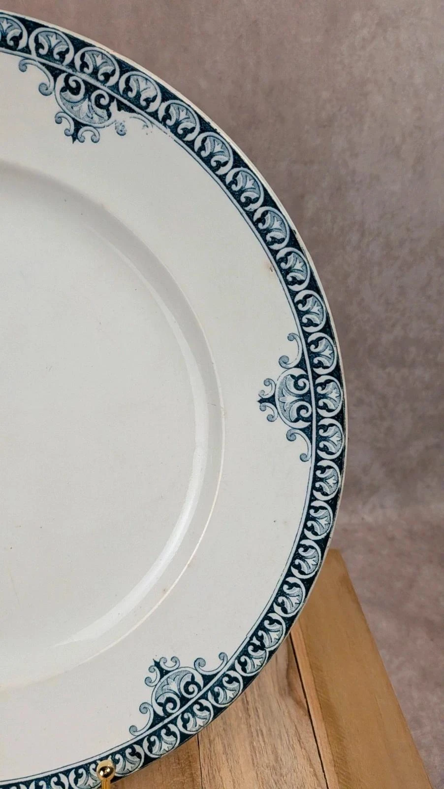 Plat ancien faïence Nord St Amand & Hamage – modèle Andrinople – photo 4